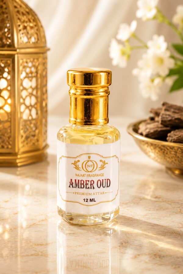 Amber Oud-Premium Alcohol-Free Attar 12 ml Roll-On.