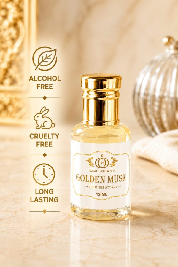 Golden Musk-Premium Alcohol-Free Attar 12 ml Roll On