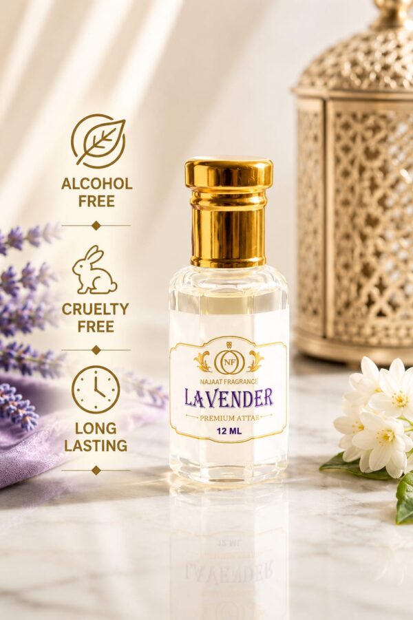 LAVENDER -Premium Alcohol- Free Attar 12 ml Roll On