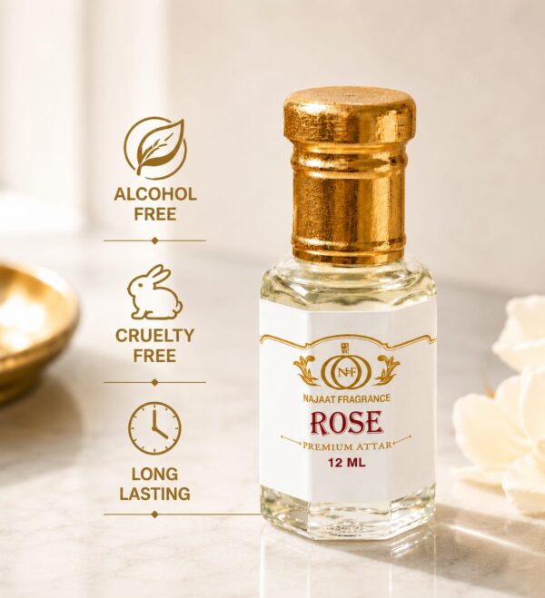 Rose - Premium Alcohol- Free Attar 12 ml Roll On