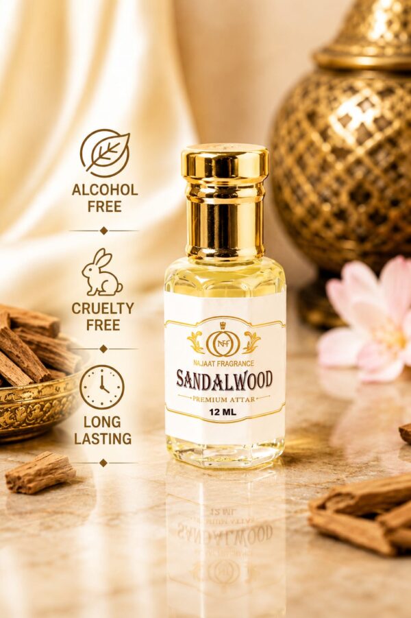 Sandalwood-Premium Alcohol-Free Attar 12 ml Roll On