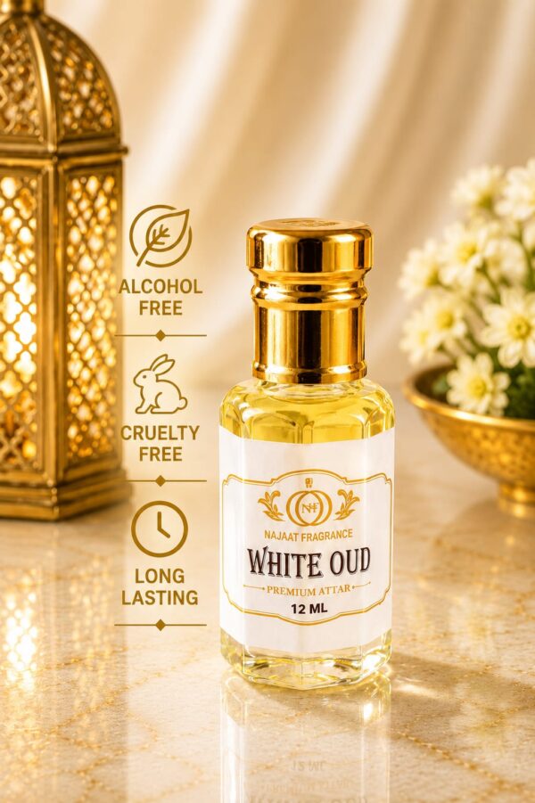 White Oud-Premium Alcohol -Free Attar 12 ml Roll-On